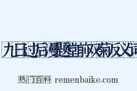 九日过后漫题堂前双菊反义词是什么意思的图片